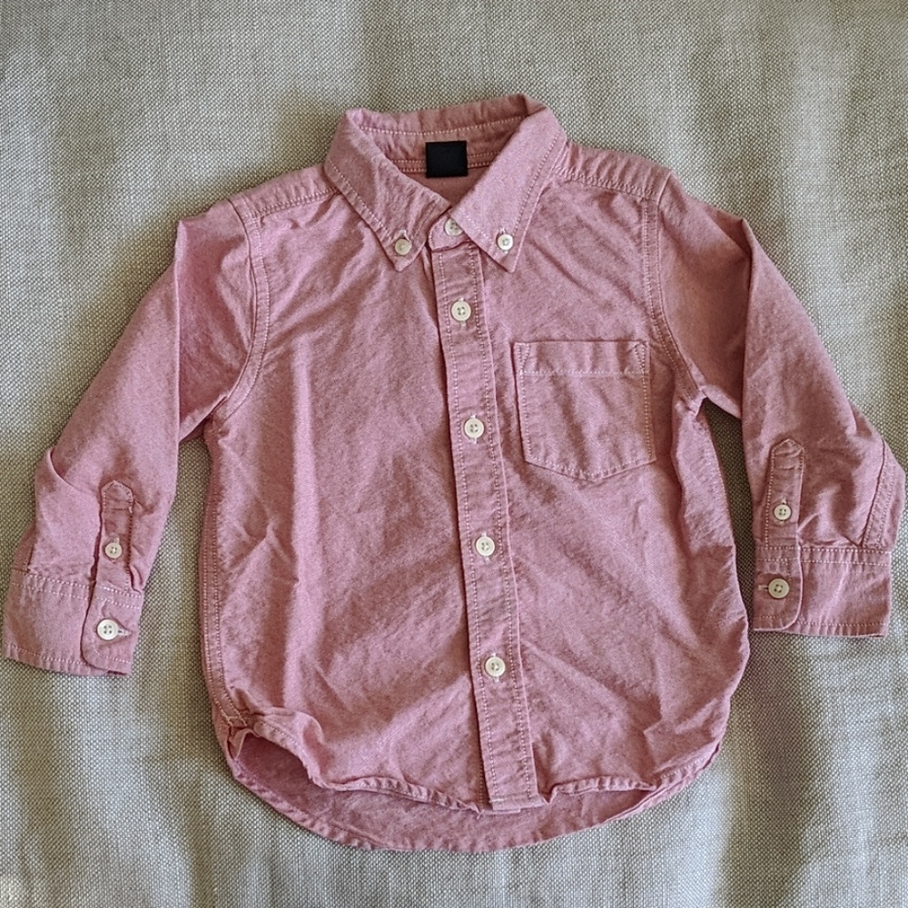 Baby Gap Red Button Down Long-Sleeve Shirt